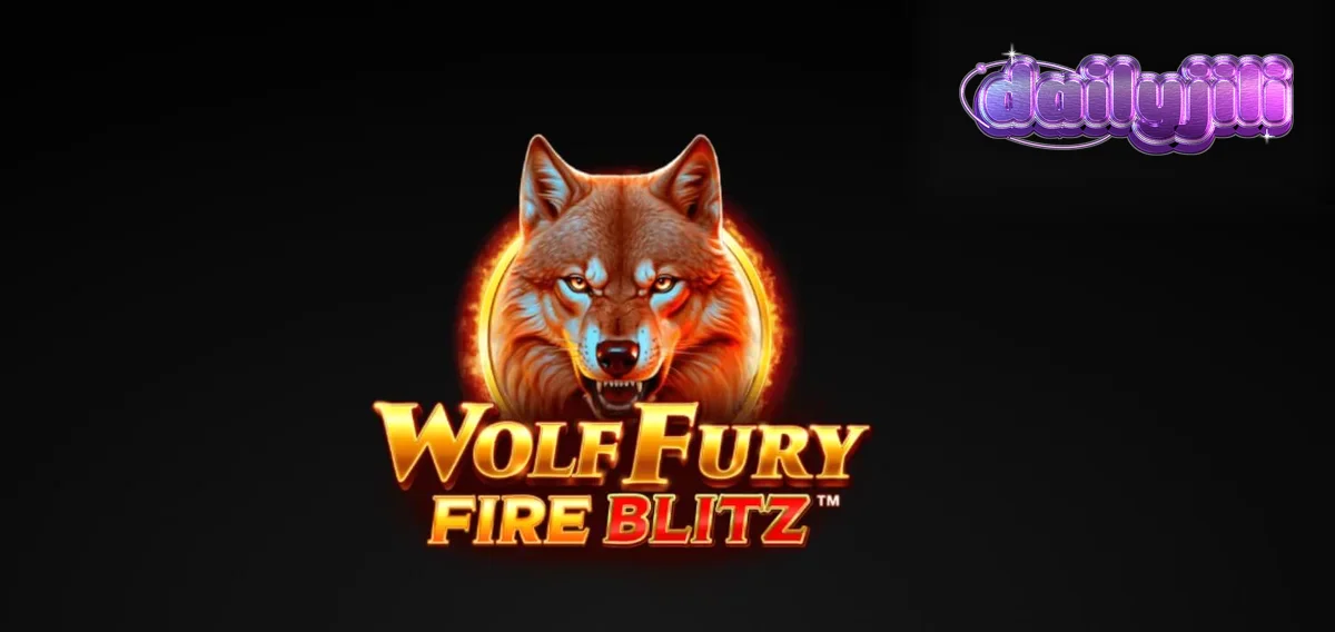 Wolf Fury Fire Blitz slot game interface na may mga prutas at wolf symbols